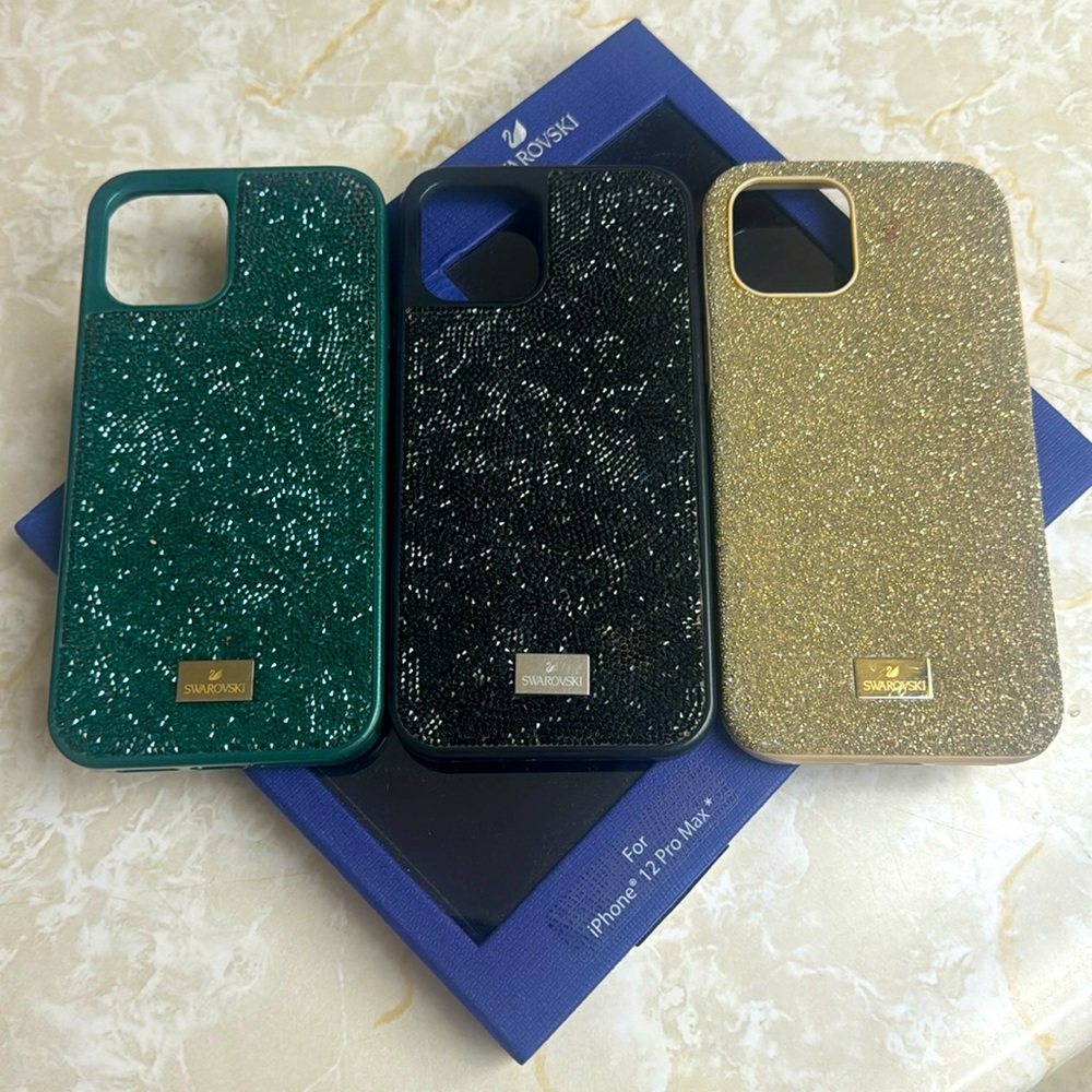 Authentic Swarovski iPhone 12 Pro Max phone cases.